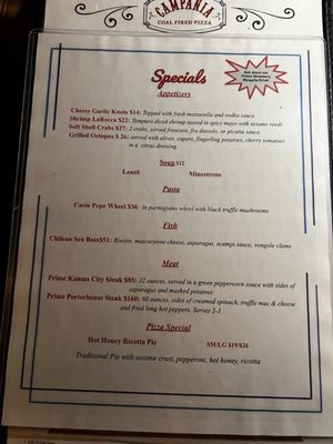 Menu photo 5 Campania Coal Fired Pizza Eltingville, NY