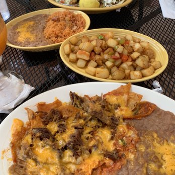 Guadalupe's - Chilaquiles with carnitas and Fish tacos (ig: @indulgewith.us) - Mexican Near Me - Azusa, California