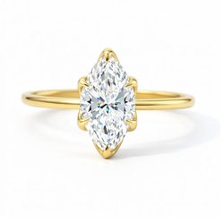 Darbini Jewelry - Six-Prong Petal Solitaire Engagement Ring