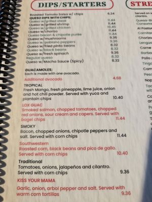 Menu photo 1 Viva Tequis Gastonia, NC