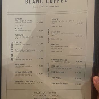Blanc Coffee Roasters - Espresso Memu - Coffee Roasteries Near Me - Fayetteville, North Carolina Blanc Coffee Roasters - Espresso Memu - Coffee Roasteries Near Me - Fayetteville, North Carolina