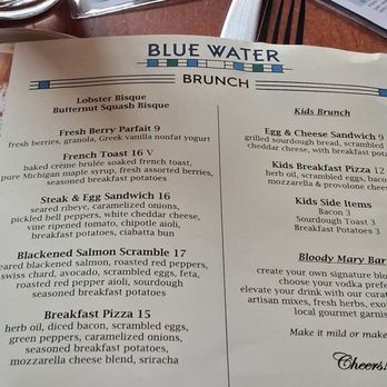 Blue Water - Brunch menu - Seafood Near Me - Grand Rapids, Michigan Blue Water - Brunch menu - Seafood Near Me - Grand Rapids, Michigan