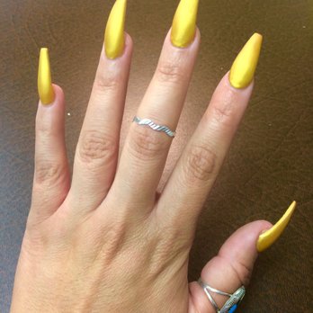 Allure Nails & Spa - Long set with matte finish - Nail Salons Near Me - Napa, California