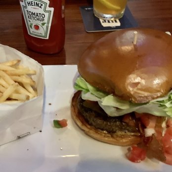 Bricks on Boundary - Cheeseburger and fries. - New American Near Me - Beaufort, South Carolina