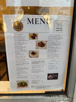 Menu photo 1 The Coco Cafe Sacramento, CA
