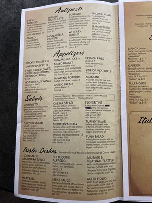 Menu photo 2 La Bella Italia Gettysburg, PA