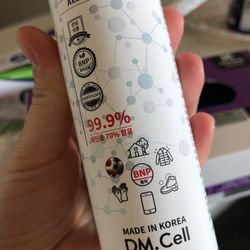 This sanitizer smells gooooood! like babypowder and lavenders and a little bit of grapefruit. I spray on shoes, doormat and even clothes !