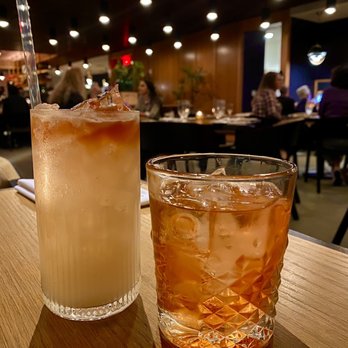 Ellington's - Debt collector (left) mezcal old fashioned (right) - Cocktail Bars Near Me - Nashville, Tennessee