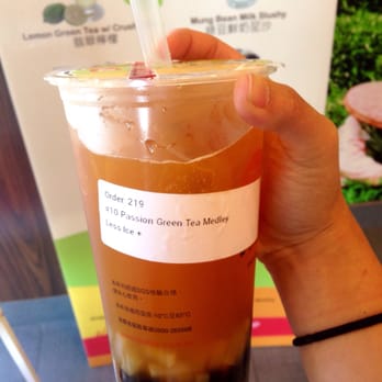 Tea Top - My go-to drink whenever I don't know what to get from here. Try it! Passion green tea medley - Coffee & Tea Near Me - San Jose, California