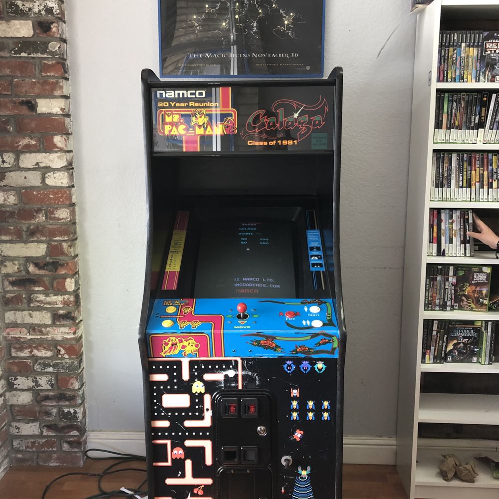 Laughing Crow Collectibles - Arcade fun! Ms Pac-Man & Galaga Reunion arcade game. Only 25 cents to play. Can you figure out how to unlock the hidden Pac-Man game? - Video Game Stores Near Me - Modesto, California Laughing Crow Collectibles - Arcade fun! Ms Pac-Man & Galaga Reunion arcade game. Only 25 cents to play. Can you figure out how to unlock the hidden Pac-Man game? - Video Game Stores Near Me - Modesto, California