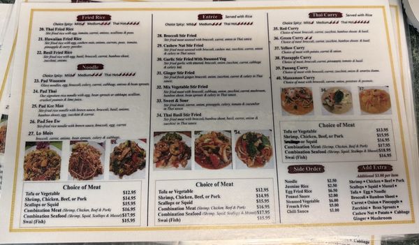 Menu photo 1 Snay Thai Eustis, FL