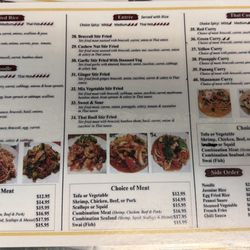Snay Thai - Menu Back