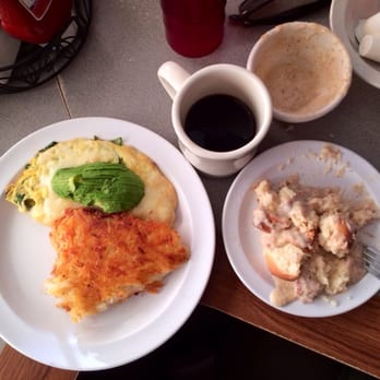 Jack's Restaurant & Bakery - Extra spinach omelette with avocado and a side of biscuits and gravy. - American Near Me - Bishop, California Jack's Restaurant & Bakery - Extra spinach omelette with avocado and a side of biscuits and gravy. - American Near Me - Bishop, California