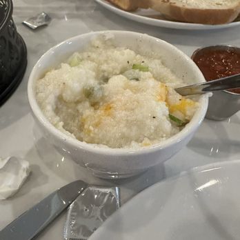 L’Amitié Bistro - Cheesy jalapeno grits. So good!! - Breakfast & Brunch Near Me - Denton, Texas
