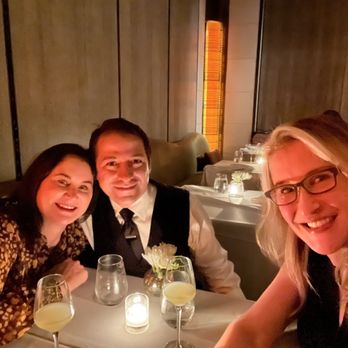 The Mark Restaurant - Posing with our waiter Steven at the end of our 3 hour unhurried delicious dinner! - French Near Me - New York, New York