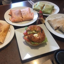 4 different wraps+ bagel