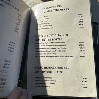 Bar Caffe Rossi - Menu - Gelato Near Me - Bellagio, Colorado