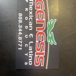 Genesis Mexican and Latino Productos - Card