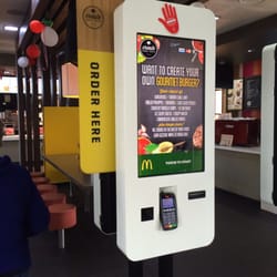 McDonald's - 1 of 4 kiosks that you can order from, customise your own meal and make a frankenburger.