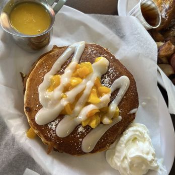 Arize Bistro - Mango Sticky Rice Pancakes - Breakfast & Brunch Near Me - Long Beach, California Arize Bistro - Mango Sticky Rice Pancakes - Breakfast & Brunch Near Me - Long Beach, California