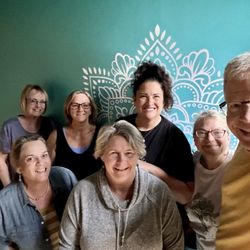 Relaxing Restorative Yoga Class Crew