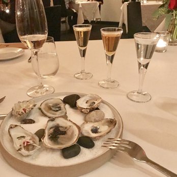 Aquavit - Oyster trio Zen garden - Scandinavian Near Me - New York, New York