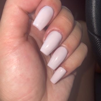 Bliss Nail Lounge - Acrylic set with gel polish  (My cuticles are not red from my visit - I pick at them all day ) - Nail Salons Near Me - Fort Myers, Florida