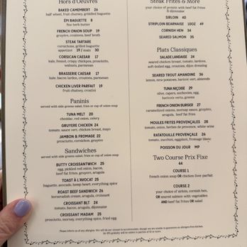 Café Lunette - Lunch menu - French Near Me - Halifax, Nova Scotia