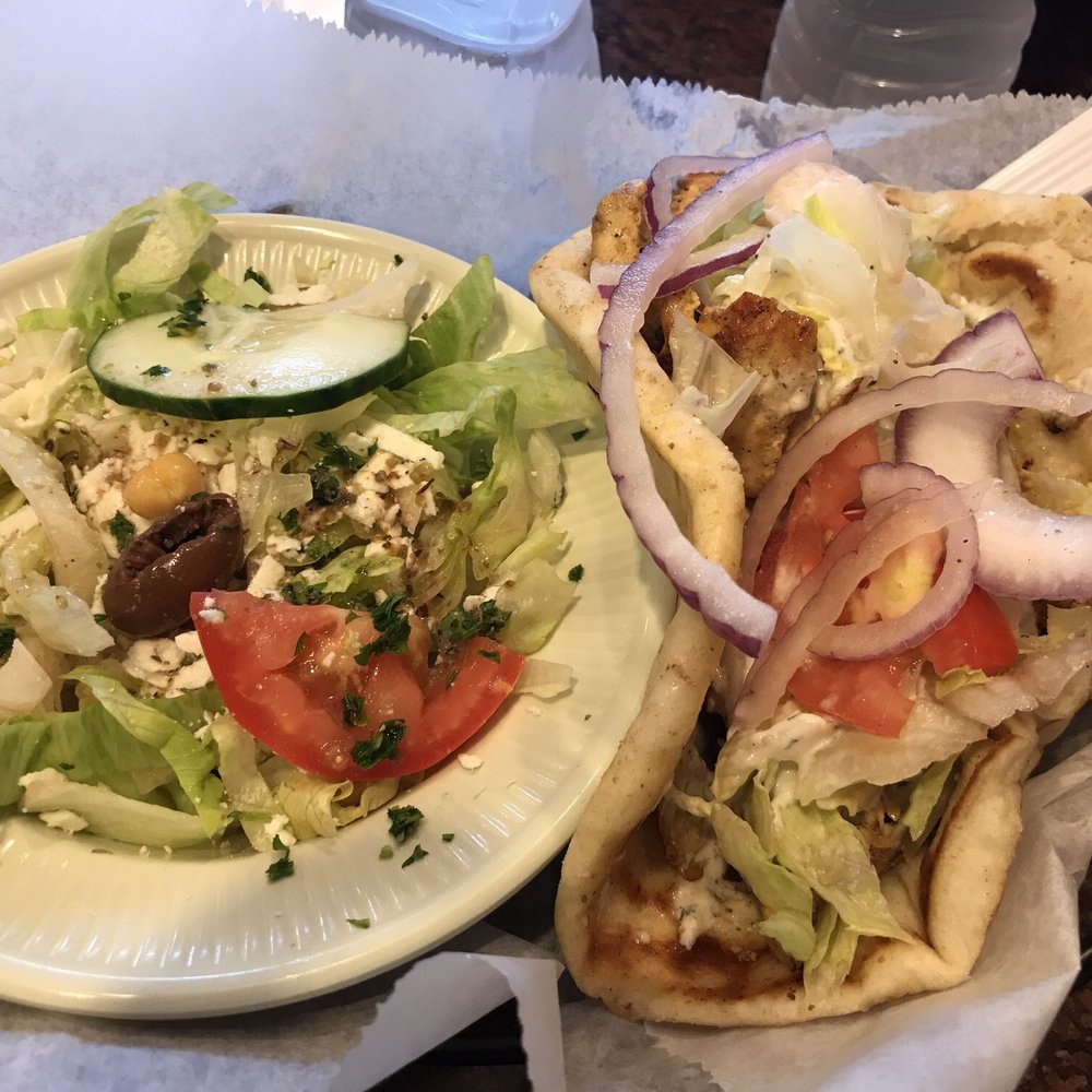 Petra Cafe | Downtown - Chicken pita and side salad - Greek Near Me - Indianapolis, Indiana Petra Cafe | Downtown - Chicken pita and side salad - Greek Near Me - Indianapolis, Indiana
