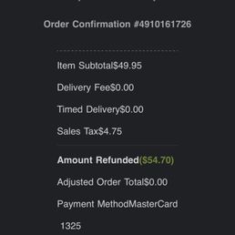Quick refund.