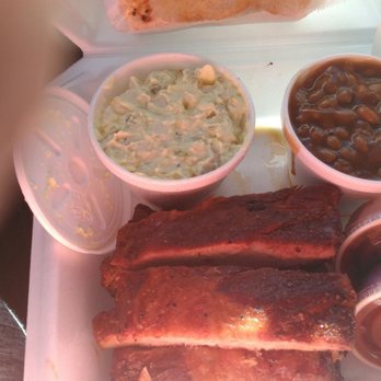 Tipsy Pig BBQ - Rib plate with baked beans and potato salad - Barbeque Near Me - Lilburn, Georgia Tipsy Pig BBQ - Rib plate with baked beans and potato salad - Barbeque Near Me - Lilburn, Georgia