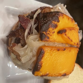 Blaze - Hamburger, with smoked cheese and bacon Fries were great! - Bars Near Me - Bangor, Maine Blaze - Hamburger, with smoked cheese and bacon Fries were great! - Bars Near Me - Bangor, Maine