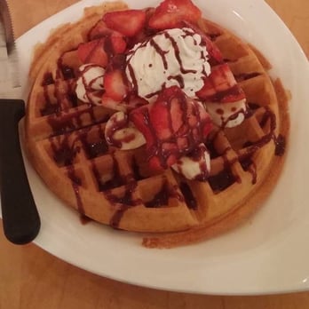 Prince Tea House - waffle with Nutella and strawberries - Desserts Near Me - Brooklyn, New York Prince Tea House - waffle with Nutella and strawberries - Desserts Near Me - Brooklyn, New York