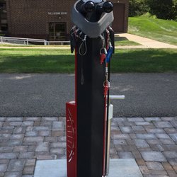 Utica Public Library - Bike repair station next to the library