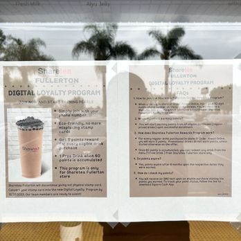 Sharetea - Digital Loyalty Program - Coffee & Tea Near Me - Fullerton, California