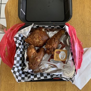 Dickey's Barbecue Pit - Lancaster - Chicken and waffles from The Other Chicken Establishment Across Town. What a difference. No feathers, either. - Barbeque Near Me - Lancaster, California