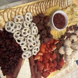 A beautiful board created by Brie & Burrata for a Galentines Party A beautiful board created by Brie & Burrata for a Galentines Party