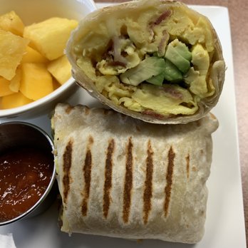 Royal T Cafe - Breakfast Burrito with avocado and pepper Jack cheese. - Breakfast & Brunch Near Me - Manteca, California