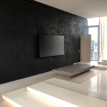 Epik Interior - Black Venetian plaster marmorino - Painters Near Me - Queens, New York Epik Interior - Black Venetian plaster marmorino - Painters Near Me - Queens, New York