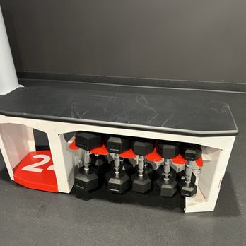 Rumble Boxing - Rumble stations with weights on bottom side - Boxing Near Me - Burbank, California