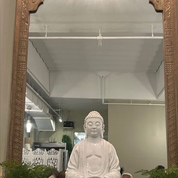 Ahimsa - Back of restaurant, underneath a fake fireplace :) - Indian Near Me - New York, New York