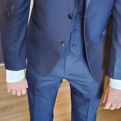 Sleeves were different lengths and short after I had asked they be let out. Also, there was a 17 chalked on the right sleeve.