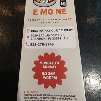 Emone - E MO NE Korean Kitchen & Mart by Fuchai in Brandon - Korean Near Me - Brandon, Florida