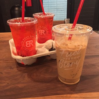 Black Rock Coffee Bar - Family Faves: Iced coffee with cream and Italian Soda with SF Strawberry and SF Watermelon mix! - Coffee & Tea Near Me - Mesa, Arizona Black Rock Coffee Bar - Family Faves: Iced coffee with cream and Italian Soda with SF Strawberry and SF Watermelon mix! - Coffee & Tea Near Me - Mesa, Arizona