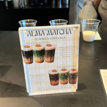 Alma Matcha - summer menu 2026 - Coffee & Tea Near Me - FORT LAUDERDALE, Florida