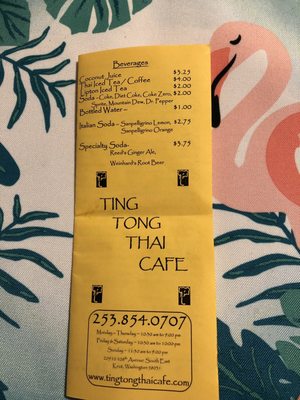 Menu photo 4 Ting Tong Thai Cafe - Kent Kent, WA