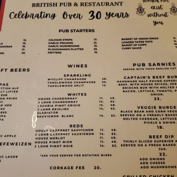 The Olde Ship - Menu - British Near Me - Fullerton, California