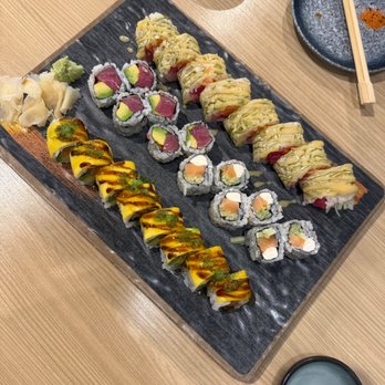 Blue Kujira - Hawaii (front), Black Pepper Tuna Avocado (middle left), Philly (middle right), Ninja (back) - Ramen Near Me - South Harrison, New Jersey Blue Kujira - Hawaii (front), Black Pepper Tuna Avocado (middle left), Philly (middle right), Ninja (back) - Ramen Near Me - South Harrison, New Jersey