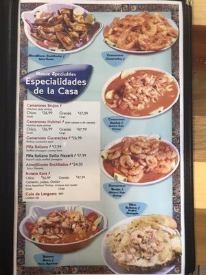 Menu photo 4 Mariscos El Kora Restaurant Chicago, IL