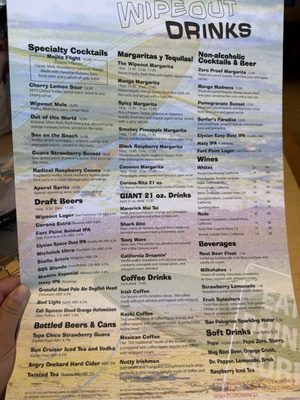 Menu photo 4 Wipeout Bar & Grill San Francisco, CA Menu photo 4 Wipeout Bar & Grill San Francisco, CA